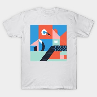 Random Shapes Design T-Shirt